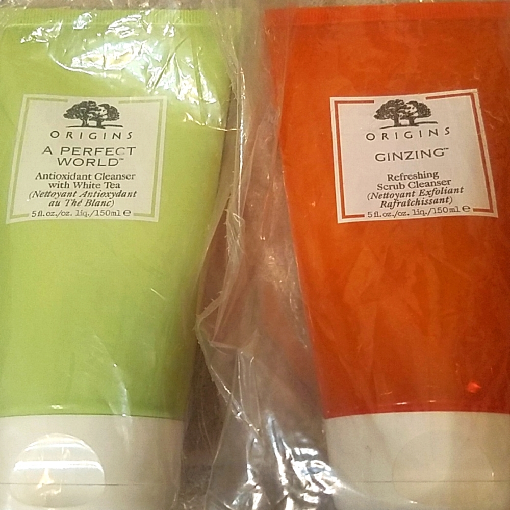 Origins full-size face wash Ginzing and A Perfect World